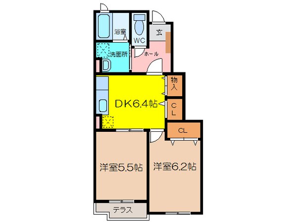 コンフォルターブルの物件間取画像